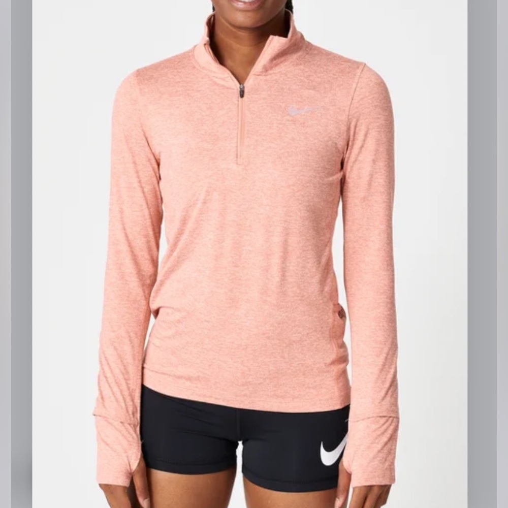 Nike Women's Pink Quarter-Zip Sweater